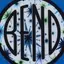 The emblem on Oregon-shaped stickers, each carrying the BEND disc, The Bend Store, June 7, 2018.