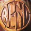 The emblem on Ceramic mug with the emblem raised as a medallion, The Bend Store, November 24, 2018.