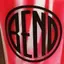 The emblem on Silicone pint cups printed with the disc in black, The Bend Store, February 11, 2019.