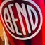 The emblem on Gift basket with a silicone pint cup carrying a large white disc, The Bend Store, May 3, 2021.