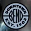 The emblem on Reel cover for a “Thriller Flash Mob”, the association’s watermark at top left, Downtown Bend Business Association, October 21, 2022.