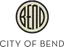The emblem on The permits portal’s lockup: the disc over CITY OF BEND, City of Bend, September 15, 2026.