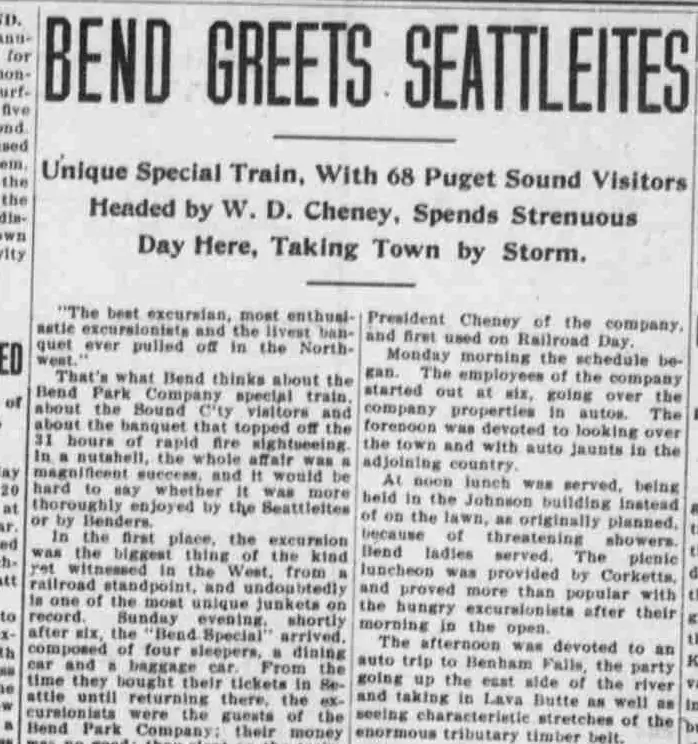 The report of the Seattle excursion, opening section.