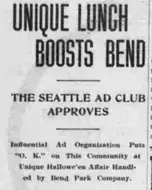 The headline introducing the Seattle luncheon.