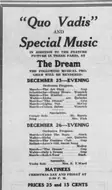 The Dream theatre’s Christmas program lists “The Emblem Club” march for December 26.