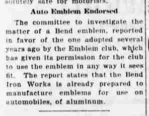 “Auto Emblem Endorsed,” in the daily edition.