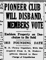 The front-page headline announces the vote to disband.