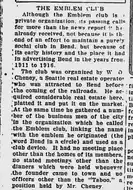 “The Emblem Club,” page 4: the editorial begins with Cheney’s early publicity club.