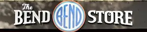 A shop sign reading The BEND STORE, with a circular BEND emblem between the two words.