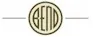 A gold ring enclosing the word BEND in tall narrow letters, with a horizontal rule either side.