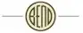 A gold ring enclosing the word BEND in tall narrow letters, with a horizontal rule either side.