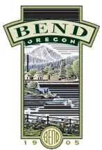 A vertical City of Bend landscape mark with a small round Bend emblem between 19 and 05.