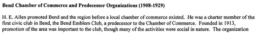 The account begins with Allen’s membership and the club’s early activities.