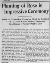The opening account of the rose ceremony.