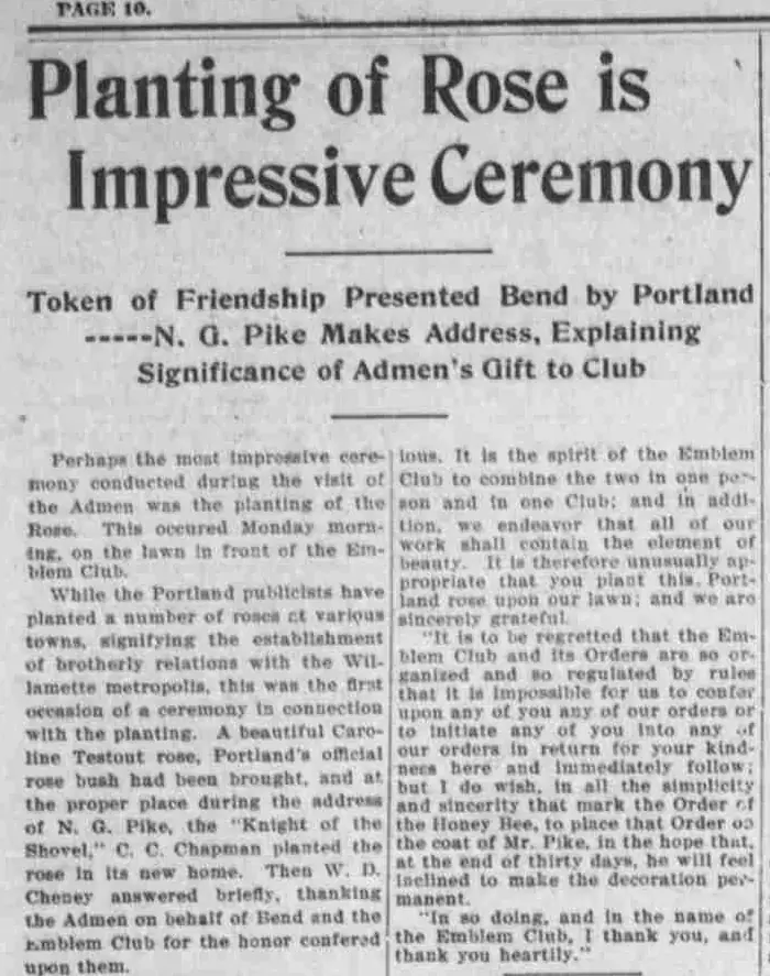 The opening account of the rose ceremony.
