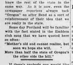 A newspaper editorial quoting the same four lines and naming them as the Emblem club song.