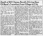 The obituary’s three columns recall Cheney’s work in Bend.