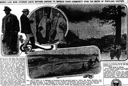The Journal’s montage of the Bend visit, including staged entertainment and the Tumalo irrigation project.