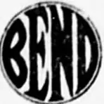 A newspaper business directory banner reading “WHO’S WHO iN BEND” in plain sans-serif capitals, with a circular BEND device at each end and the headings Cesspool Service, Electrical and Services beginning beneath it.