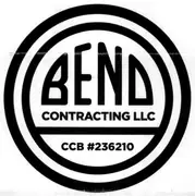 A black-and-white circular business badge reading BEND, CONTRACTING LLC and CCB #236210.