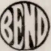 The lower part of a printed page reading GROUP PORTRAIT of A Member of the Emblem Club and A Member of the Bend Commercial Club, with a circular BEND emblem in each bottom corner and a signature in ink between them.