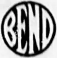 A newspaper display advertisement headed “An Announcement!” for Bend Emblem Butter, printing twice a circular device filled by the word BEND in condensed interlocking capitals.